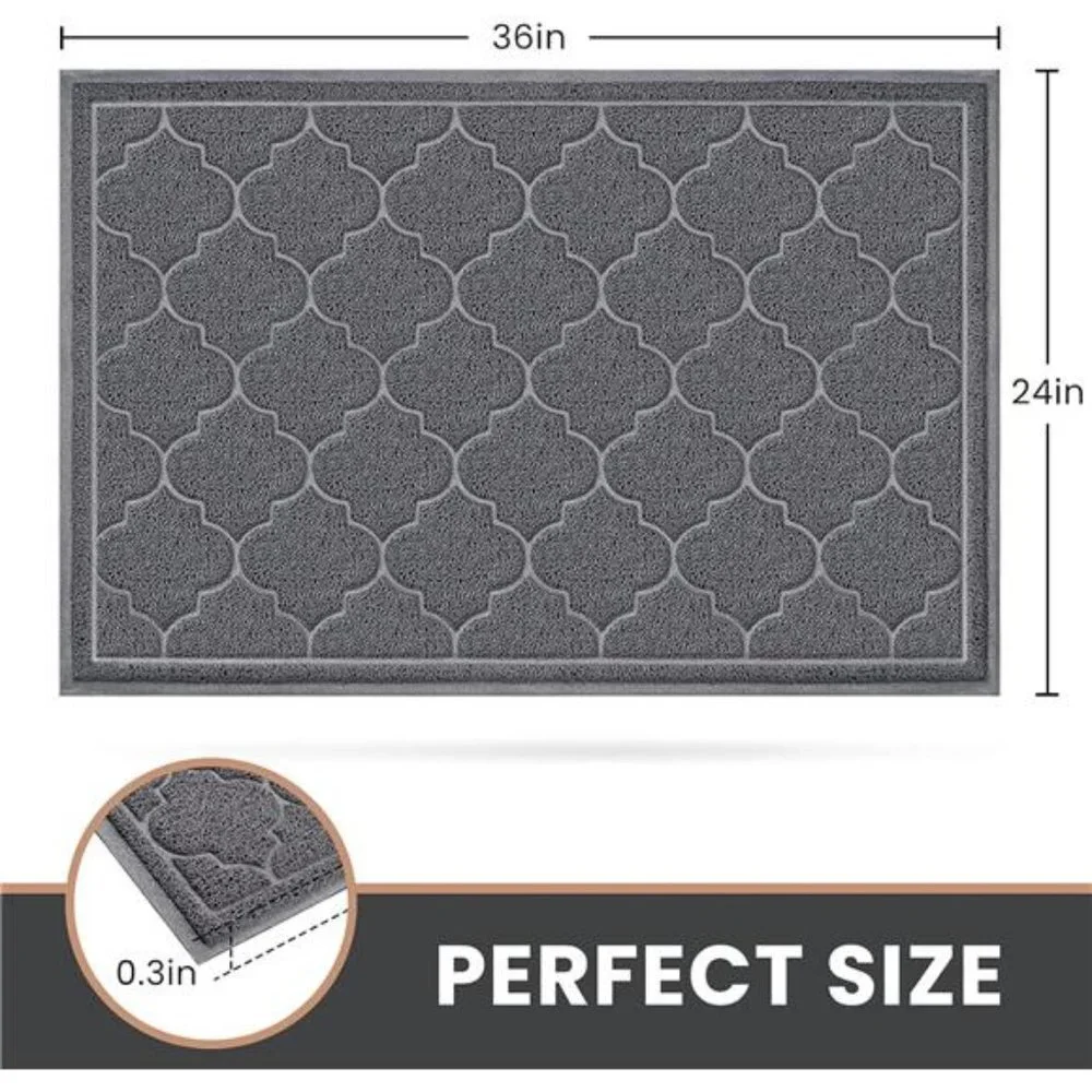 Door Mat Large 24x36 Inch Indoor Outdoor Doormat, Non-Slip Low-Profile Design